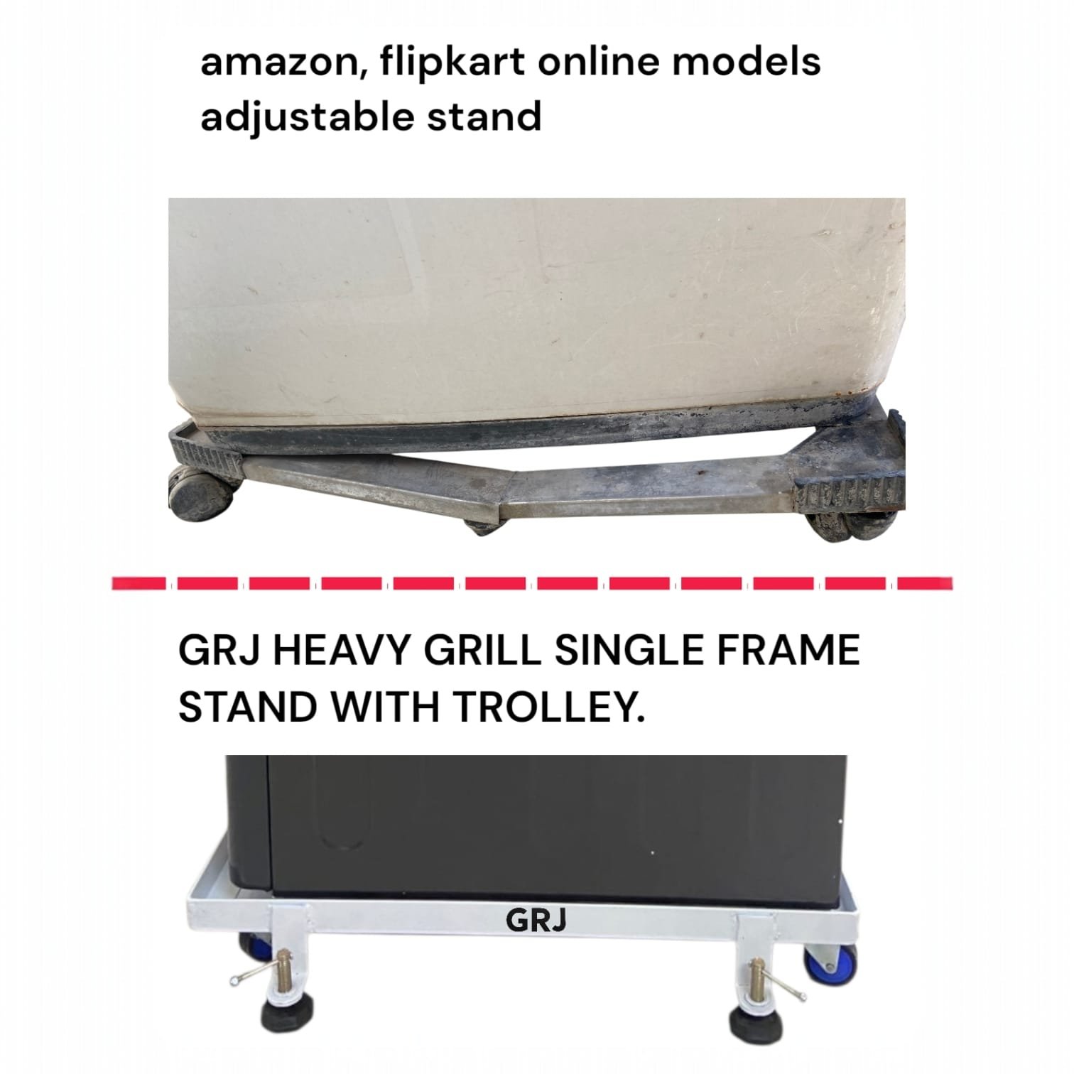 Whirlpool Front Load  Washing Machine Heavy Grill Stand with Trolley – Compatible with ( 6 to 11 )KG - Ultra-Strong, Durable & Rust-Proof