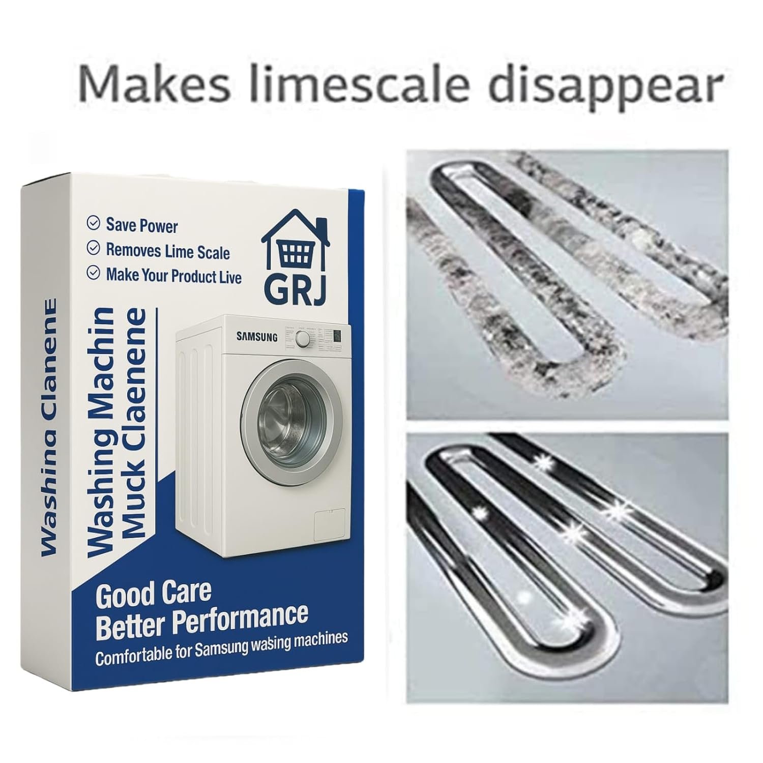 GRJ Samsung Washing Machine Descaling Powder – Compatible with Samsung Front & Top Load Machines | Removes Limescale & Odour | Pack x 1 = 100g