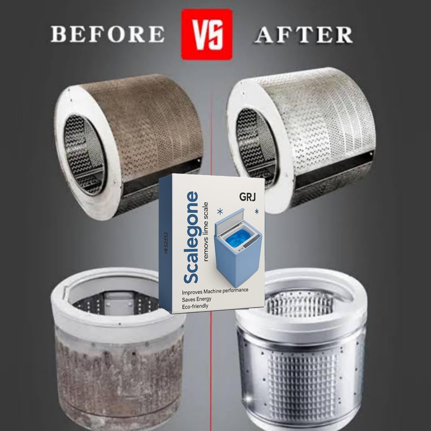 GRJ Whirlpool Washing Machine Descaling Powder – Compatible with Whirlpool Front & Top Load Machines | Removes Limescale & Odour | Pack x 1 = 100g