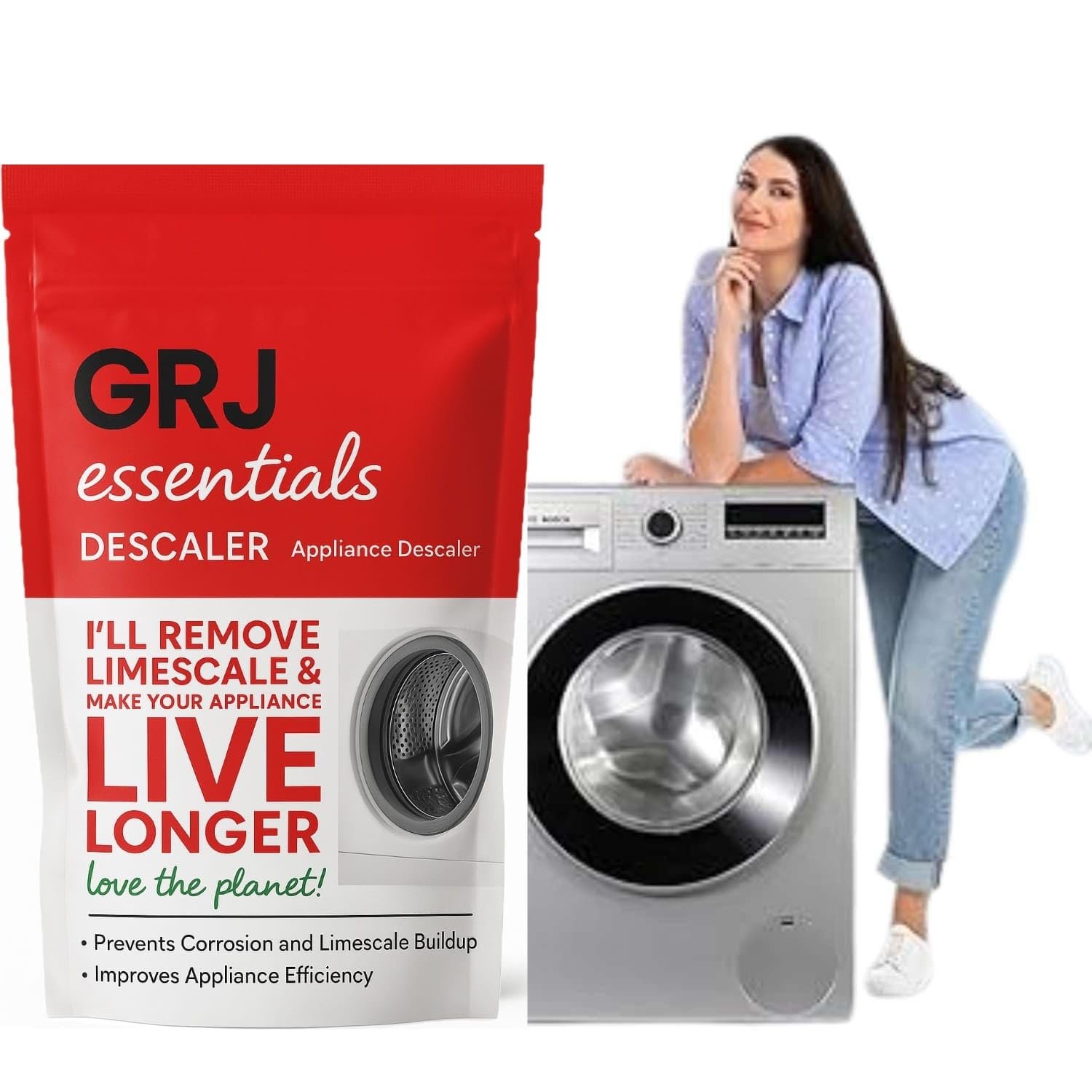 GRJ IFB Washing Machine Descaling Powder – Compatible with IFB Front & Top Load Machines | Removes Limescale & Odour | Pack x 1 = 100g