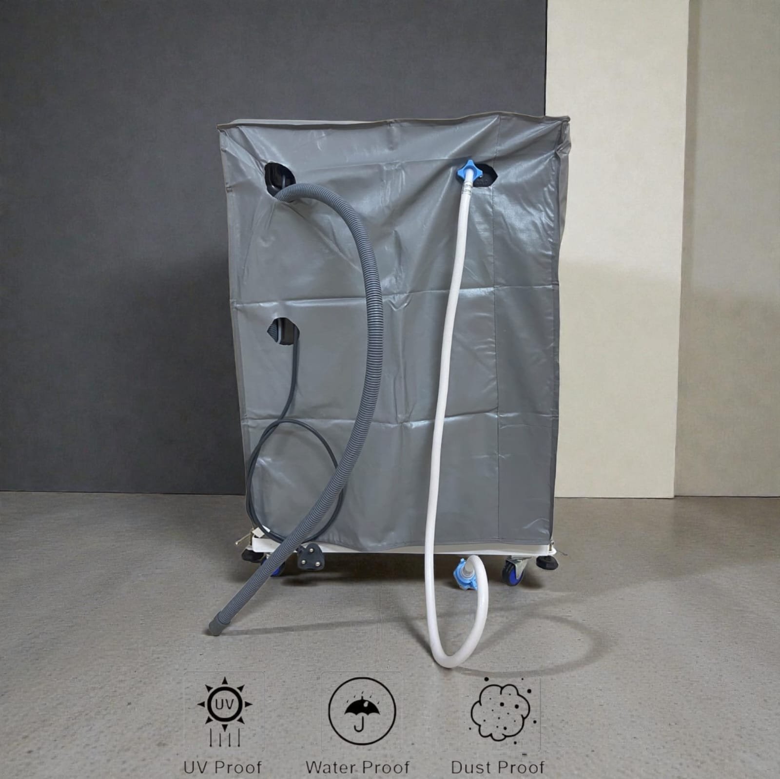 Whirlpool Front Load  Washing Machine Heavy Grill Stand with Trolley – Compatible with ( 6 to 11 )KG - Ultra-Strong, Durable & Rust-Proof