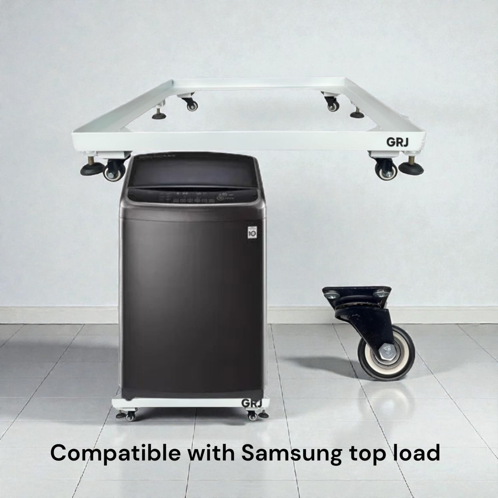 Samsung Top Load Washing Machine Heavy Grill Stand with Trolley – Compatible with ( 6 to 11 )KG – Ultra-Strong, Durable & Rust-Proof