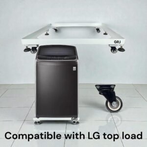 LG Top Load Washing Machine Heavy Grill Stand with Trolley – Compatible with ( 6 to 11 )KG – Ultra-Strong, Durable & Rust-Proof