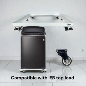 IFB Top Load Washing Machine Heavy Grill Stand with Trolley – Compatible with ( 6 to 11 )KG – Ultra-Strong, Durable & Rust-Proof,.