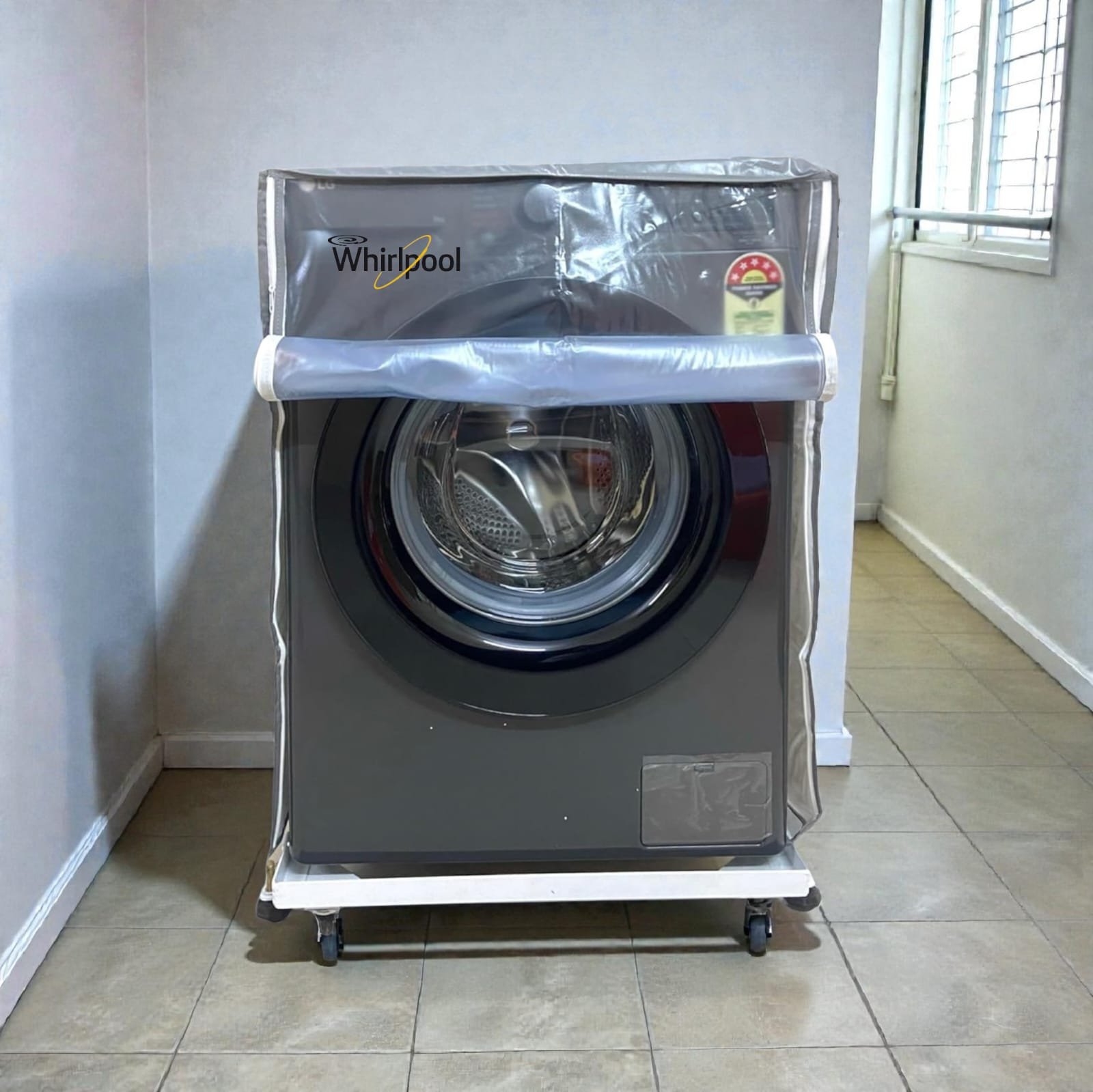 Whirlpool Front Load Washing Machine Waterproof Cover – Compatible with Whirlpool 6KG to 12KG | Durable Dustproof Protector