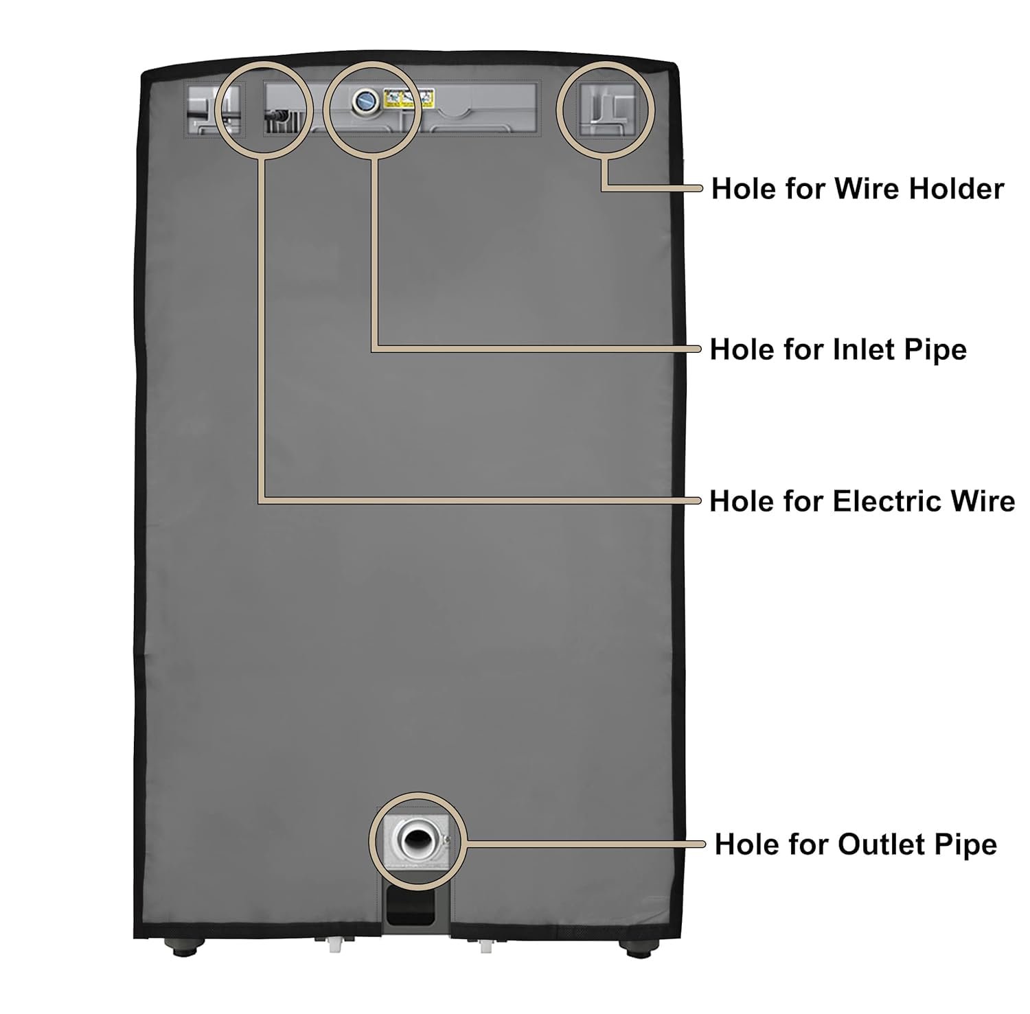 Bosch Load Washing Machine Waterproof Cover – Compatible with BOSCH 6KG to 12KG | Durable Dustproof Protector