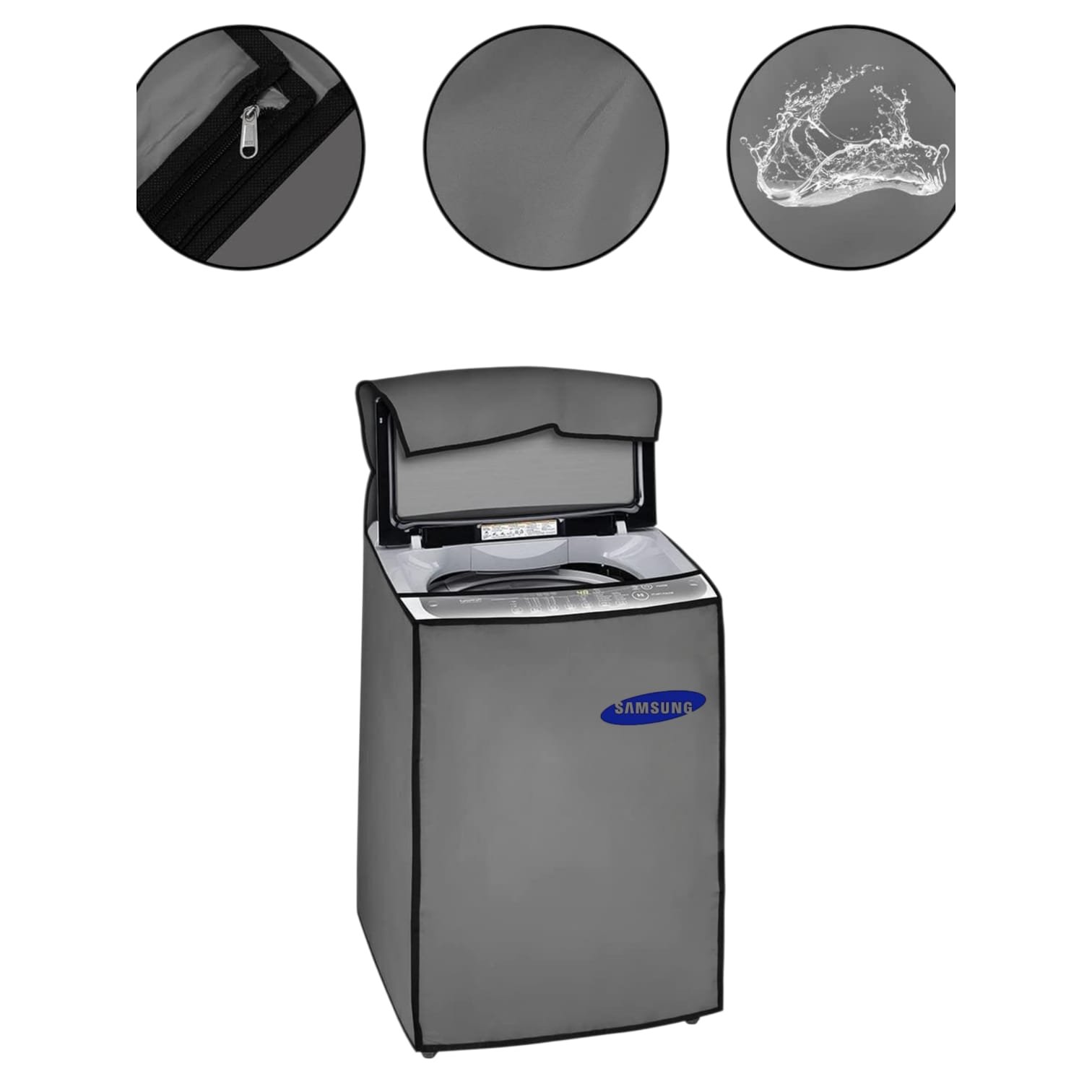 Samsung Load Washing Machine Waterproof Cover – Compatible with Samsung 6KG to 12KG | Durable Dustproof Protector