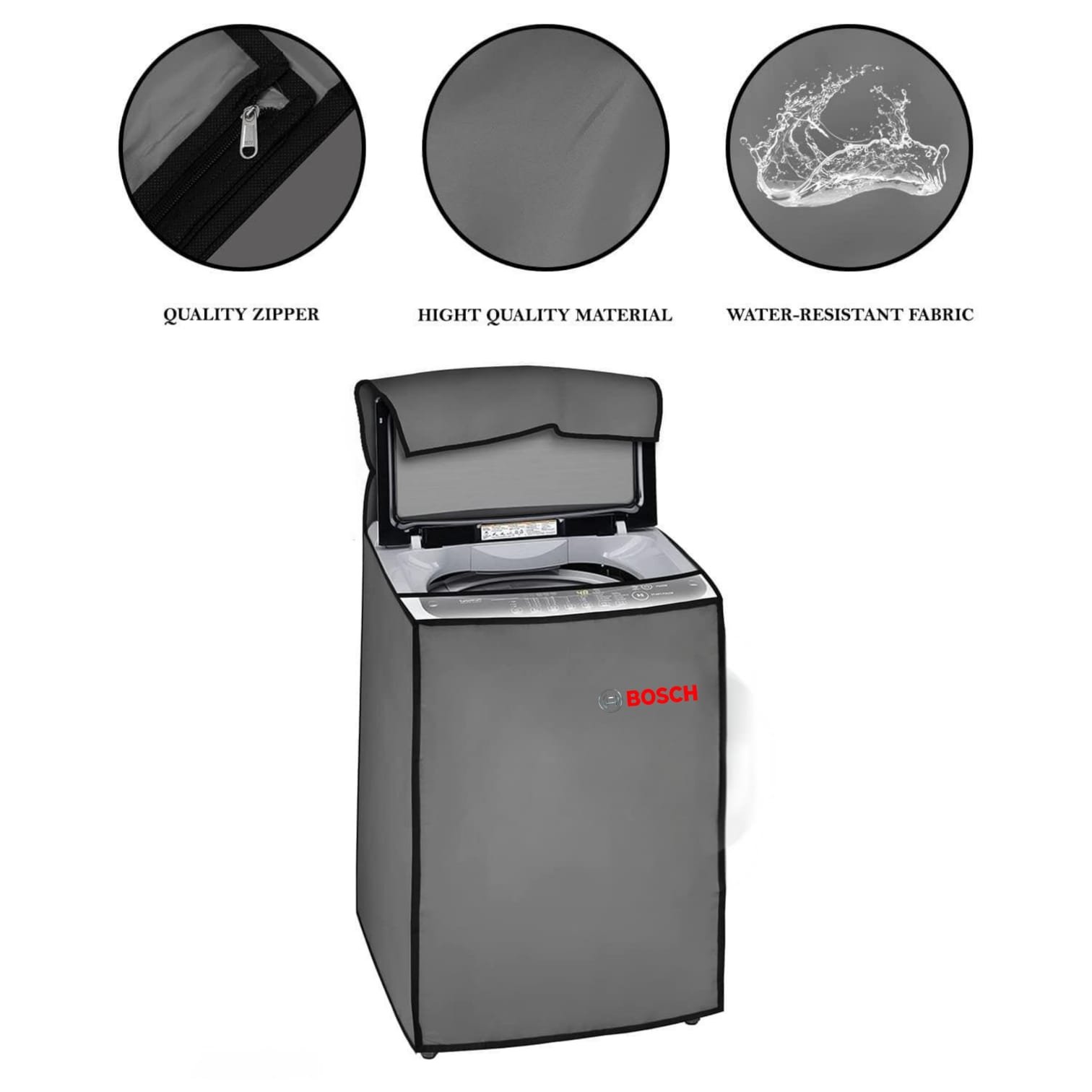 Bosch Load Washing Machine Waterproof Cover – Compatible with BOSCH 6KG to 12KG | Durable Dustproof Protector
