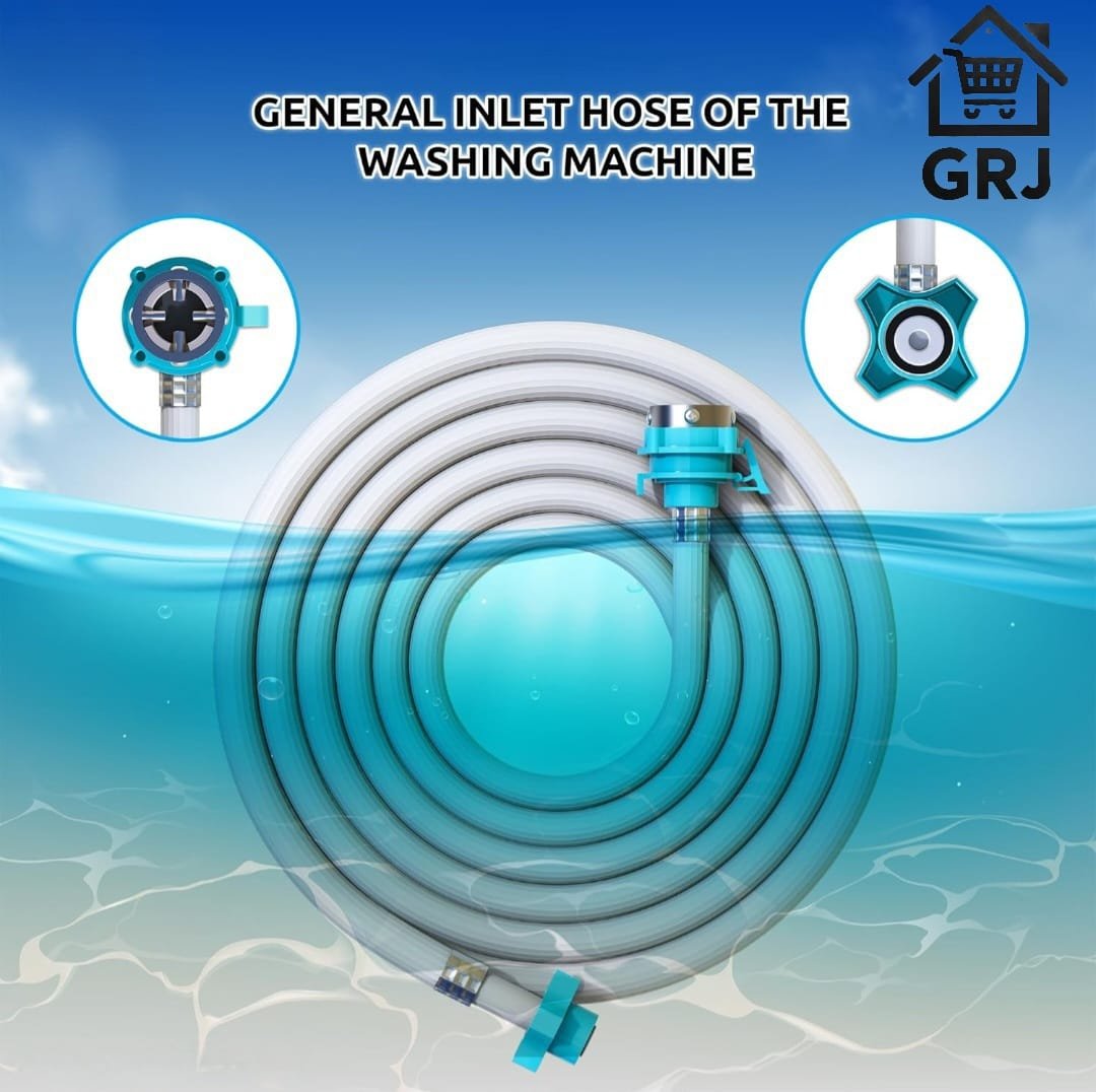 Washing Machine Inlet Pipe For Top & Front load | Burst Proof and Anti Kink | Hot & Cold Water Washing Machine Pipe Inlet | Pack Of 1 ....